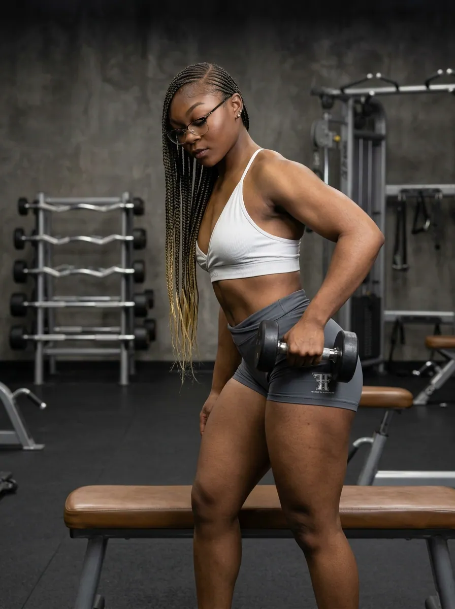 Athlete training in Fresh Fit Focused activewear at the gym