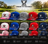 Fresh Fit Focused snapback hats – full color lineup