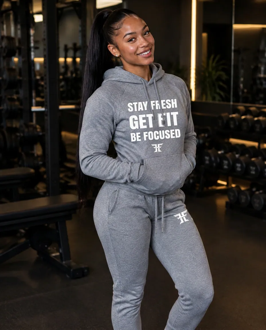 Get Fit Jogger Set gym campaign